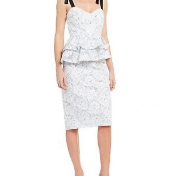 Antonio Melani Dresses | Antonio Melani Strapless White Dress | Color: Blue/White | Size: 10 | Qmonita_33's Closet